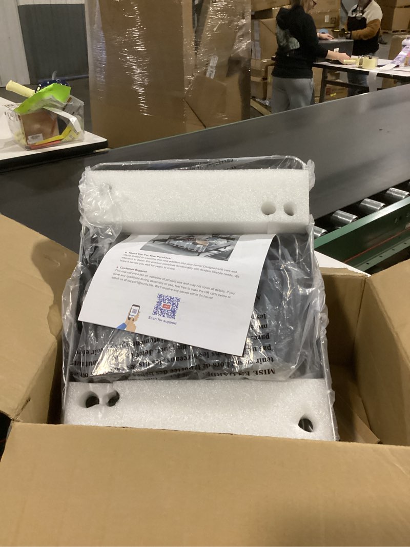 Condition photo showing New/Like New for SUNLY Large Dish Drying Rack, Expandable Dish Racks for Kitchen Counter, Space Saving 304 Stainless Steel Drying Rack Kitchen, Extra Large Drainer with Multifunctional Flip Up Pegs, Black Black + Silver