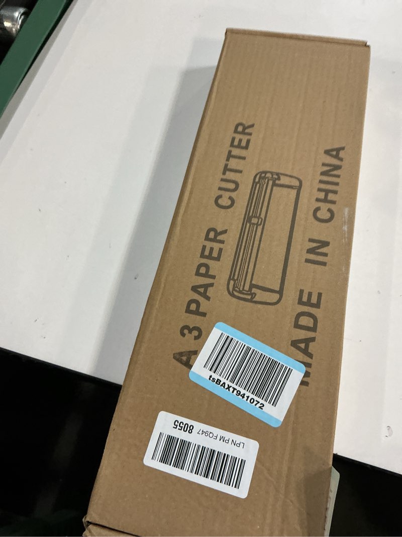 Condition photo showing New/Like New for ZEQUAN A3 Paper Cutter Slider Portable Trimmer - 18 Inch Paper Trimmer for Scrapbooking, Max. Cutting Length 16.5 Inch Craft Paper Cutter 10 Sheet Copy Paper Capacity