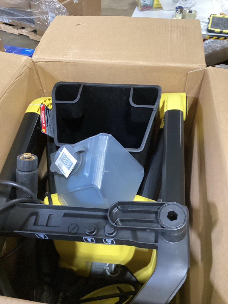 Condition photo showing Good Condition for kärcher pressure washer k1900ps, ceta certified, 3 spray nozzles, detergent tank, for cars, driveways, siding, patios, 1.2 gpm k1900 yellow