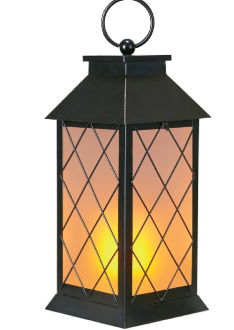 18" Solar Lanterns Outdoor Waterproof, Glass Solar Flickering Flame Lantern Large Hanging Solar Lantern Metal Decorative for Patio Garden Backyard Outside Tabletop Mothers Day Gifts Mom
