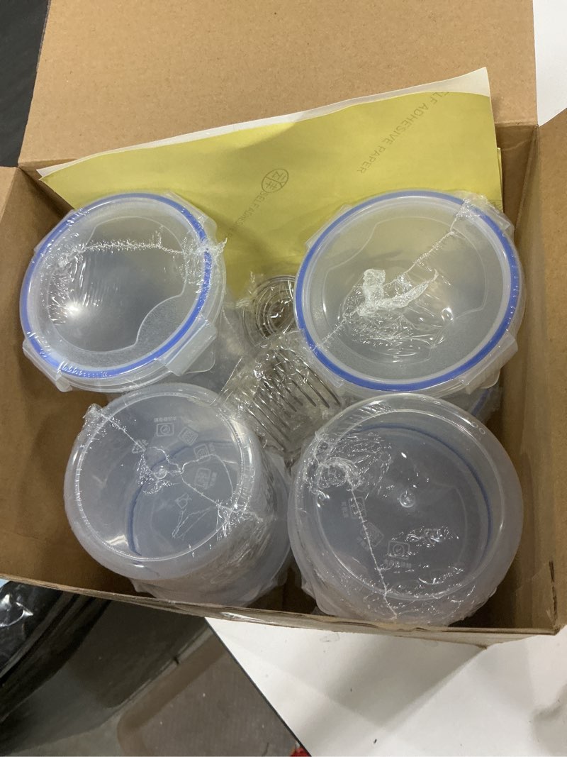 Condition photo showing Good Condition for skylety 8 set plastic paint container with lids airtight paint storage container with stainless steel mixing ball touch up cups(600ml 800ml 1000ml 1500ml,blue) blue 600ml 800ml 1000ml 1500ml