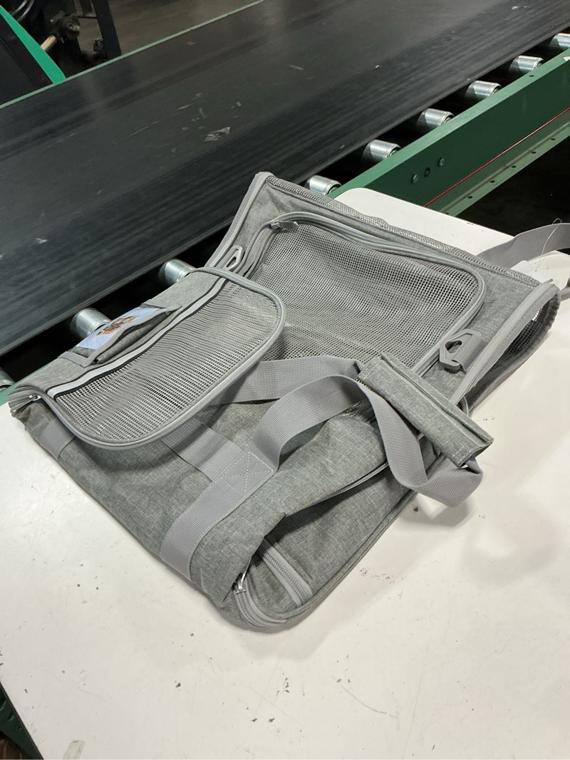 Condition photo showing Good Condition for cat carrier soft, dog carriers for small dog/large cat (up to 16lb) | with high breathability, shoulder strap, waterproof mat, pet carrier airline approved, for home outdoor travel (gray)