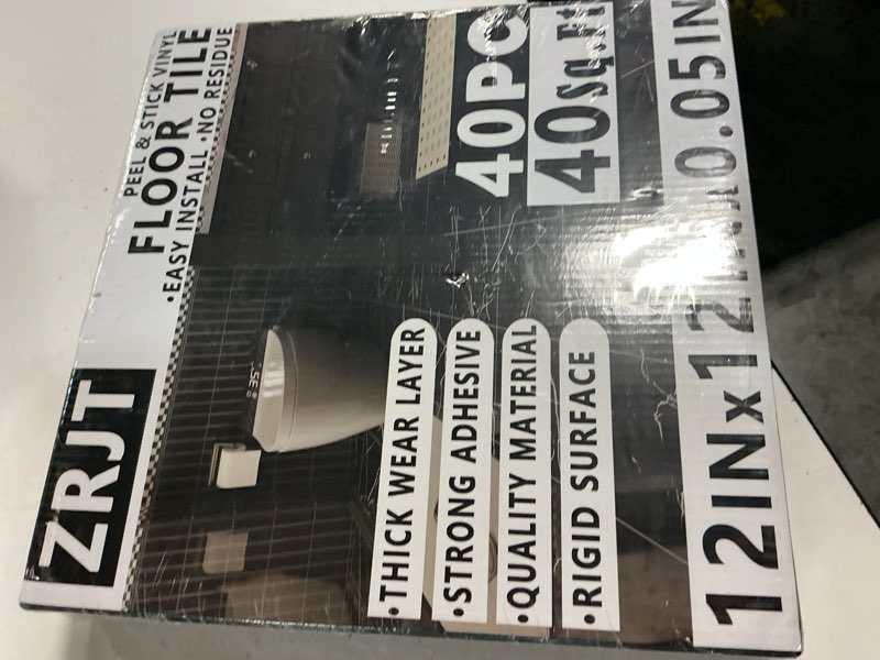 Condition photo showing New/Like New for 40-pack peel and stick floor tiles vinyl floor 12 x 12 inch self adhesive waterproof flooring planks diy for bathroom, kitchen, living room, rv, cover 40 sq. ft, ivory beige vein marble 12x12 inch ivory beige vein marble 40
