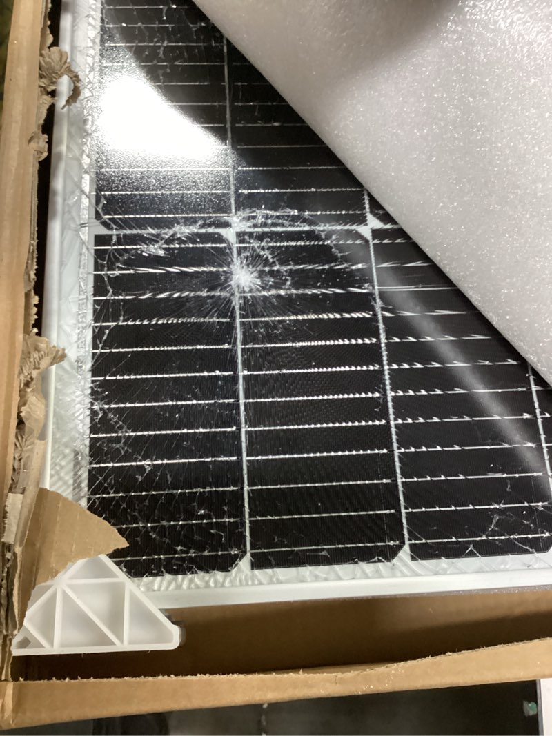 Condition photo showing As Is for ECO-WORTHY 200 Watts 12 Volt/24 Volt Solar Panel Kit with High Efficiency Monocrystalline Solar Panel and 30A PWM Charge Controller for RV, Camper, Vehicle, Caravan and Other Off Grid Applications 200W - KIT