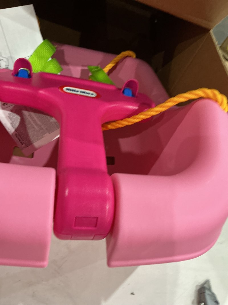 Condition photo showing Good Condition for little tikes snug 'n secure pink swing with adjustable straps, 2-in-1 for baby and toddlers ages 9 months - 4 years,16"d x 16.3"w x 17"h