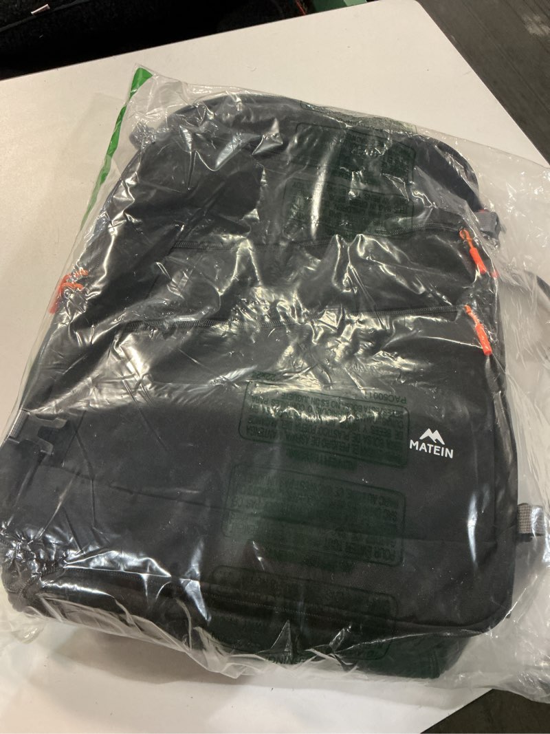 Condition photo showing Good Condition for matein carry on backpack for airplanes, 40l travel backpack airline approved with shoe compartment detachable, water resistant large carry on bag with wet pocket for flight essentials, fits 17" laptop black x-large