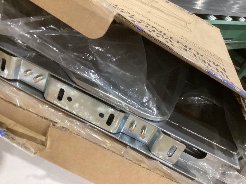 Condition photo showing As Is for Insputer Dual Pull Out Trash Can Under Cabinet with Soft-Close Slides, Heavy Duty Under Sink Trash Can Kit for Kitchen Sink, Laundry, Garbage Can Not Included, Requires 17" W X 24" D Cabinets Double Silver