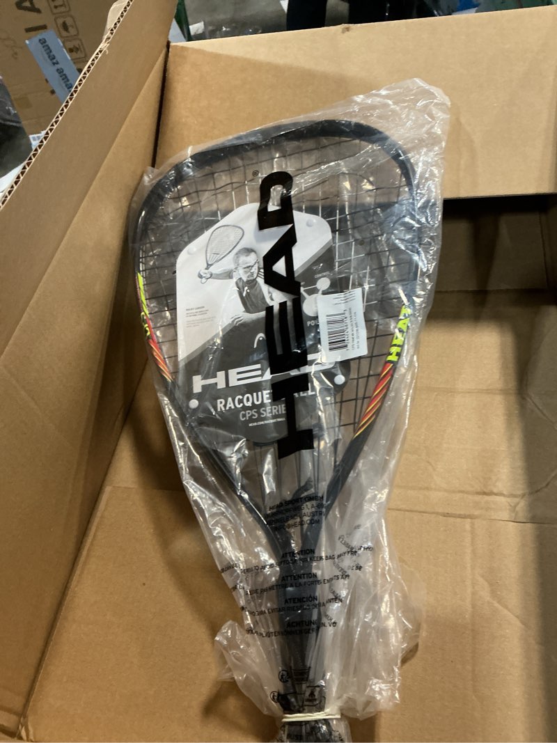Condition photo showing Good Condition for HEAD CPS Heat Racquetball Racquet – Pre-Strung Beginner Racquet with CPS Power Technology, Lightweight Frame, Damp Plus Vibration Control