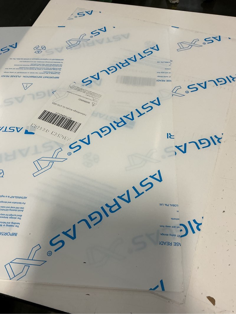 Condition photo showing New/Like New for pack of 2,falken design - falkendesign-acrylic-cl-1/16-1824 falken design acrylic plexiglass sheet, clear, 18\" x 24\" x 1/16\"