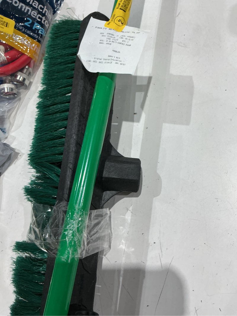 Condition photo showing Good Condition for quickie bulldozer 18-in heavy-duty multi-surface green push broom
