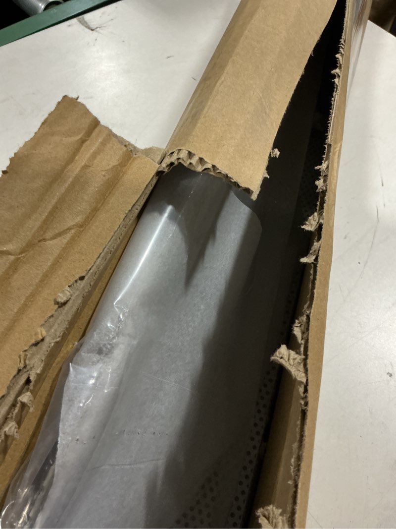 Condition photo showing As Is for sdsnte 6ft steel easy slip-on baseboard heater cover, no end caps, for bathroom & hydronic system for extending cover, white cover 6ft ?no end caps?