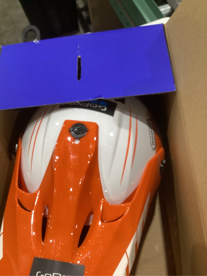 Condition photo showing Good Condition for roozo youth dirt bike helmet dot certified - full face motorcycle helmet for off-road, atv, street riding, includes adjustable goggles & protective gloves orange x-large