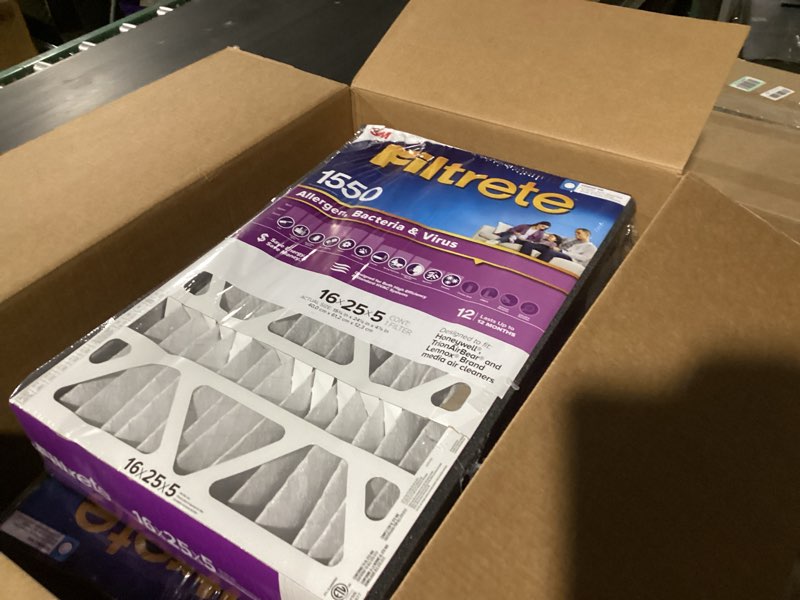 Condition photo showing Good Condition for filtrete 20x20x4, ac furnace air filter, mpr 1550 dp, healthy living ultra allergen deep pleat, 2-pack (actual dimensions 19.88 x 19.88 x 4.31