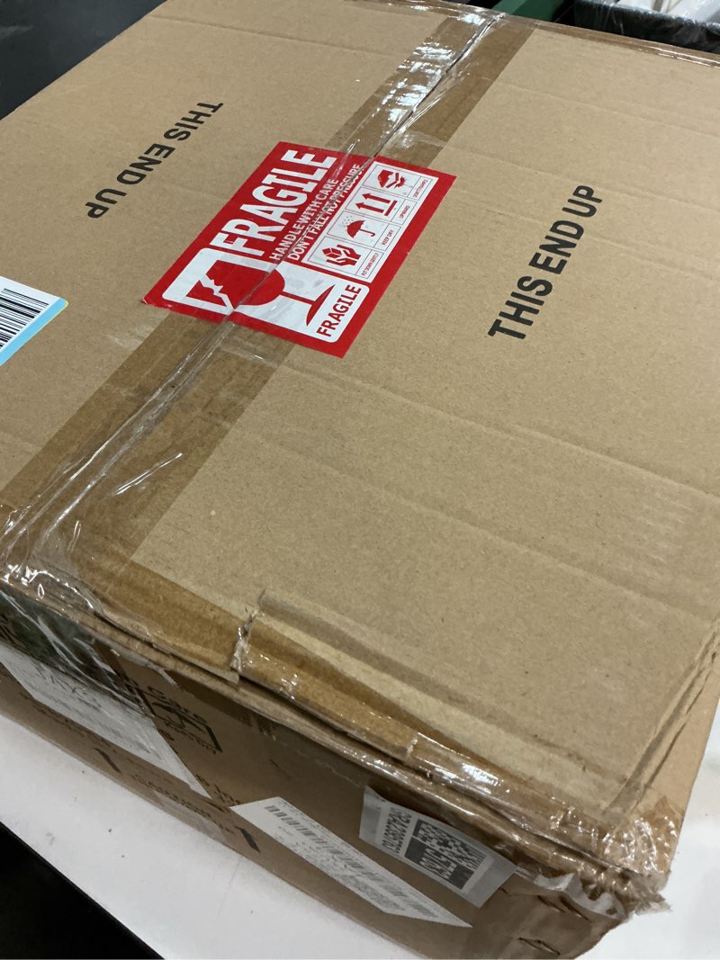 Condition photo showing Good Condition for 3-Light Cluster Pendant Lights, Mid Century Modern Globe Cluster Chandelier with Milk Glass, Brass Gold Pendant Lighting for Kitchen Island, Staircase, Dining Room, Living Room Milk White - 3-Light