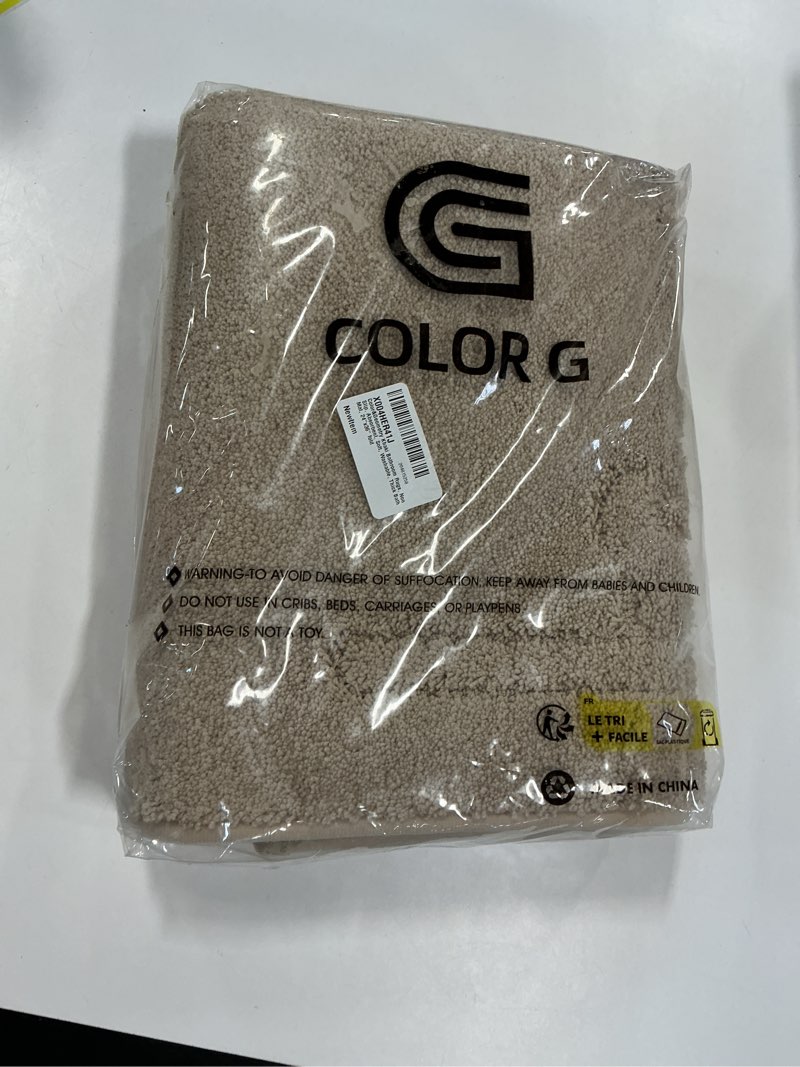 Condition photo showing New/Like New for Color&Geometry Non Slip Washable Bath Mat 17"x30", Soft and Super Absorbent Shower Mats Quick Drying Rug, Cushioned Shower Rug for Bathroom Floor, Bathtub, Laundry Room, Khaki Khaki [17"x30"]