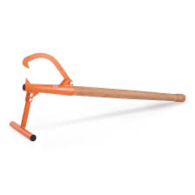 vevor 46.5" timberjack log lifter, adjustable heavy duty log roller cant hook, log jack with wooden handle, log cant hook logging tools for rolling and raising up logs up to 15" dia