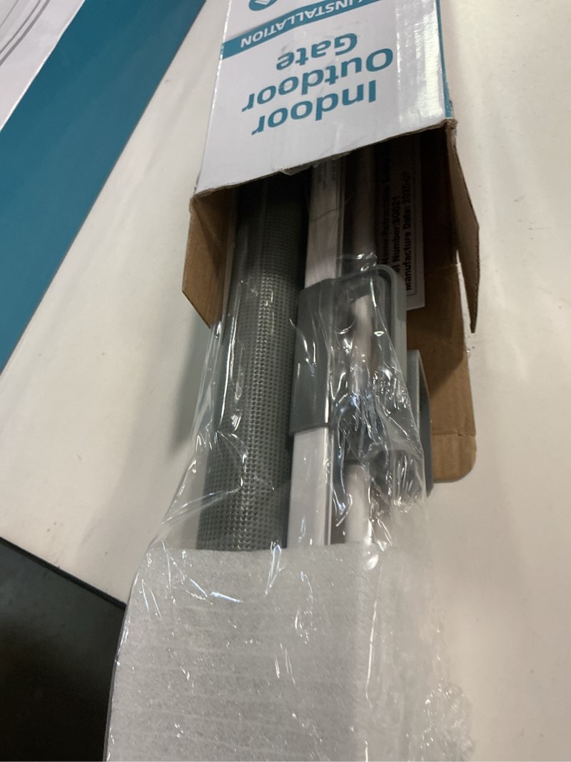 Condition photo showing New/Like New for Babepai Baby Gate for Stairs No Drill, Punch Free Retractable Baby Gates Extends to 54" Wide 34" Tall, Reractable Dog Gate for Doorways, Stair Gate for Outdoor, Indoor, Hallways, Deck, Porch A-grey 34" Tall x 54" Wide-No Drilling