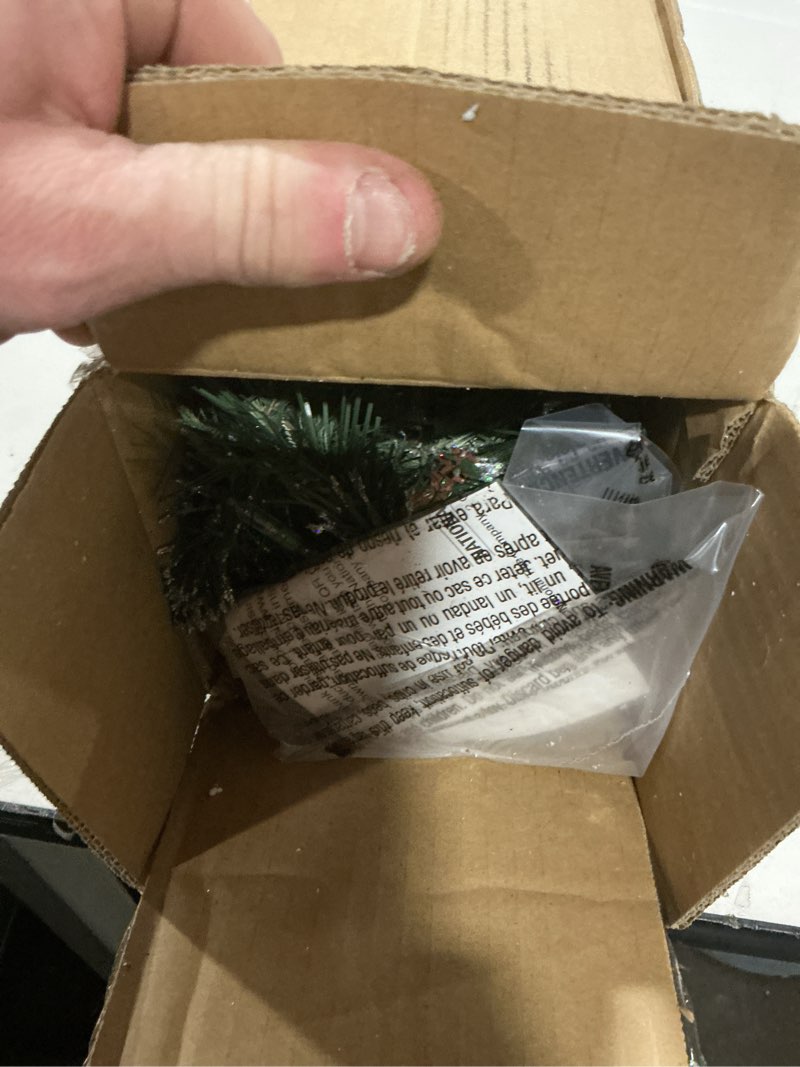 Condition photo showing Good Condition for National Tree Company 6 ft Pre-Lit Glittery Bristle Artificial Christmas Garland, Christmas Decoration with Pinecones, 50 Clear LED Lights, 138 Tips, Timer, Green