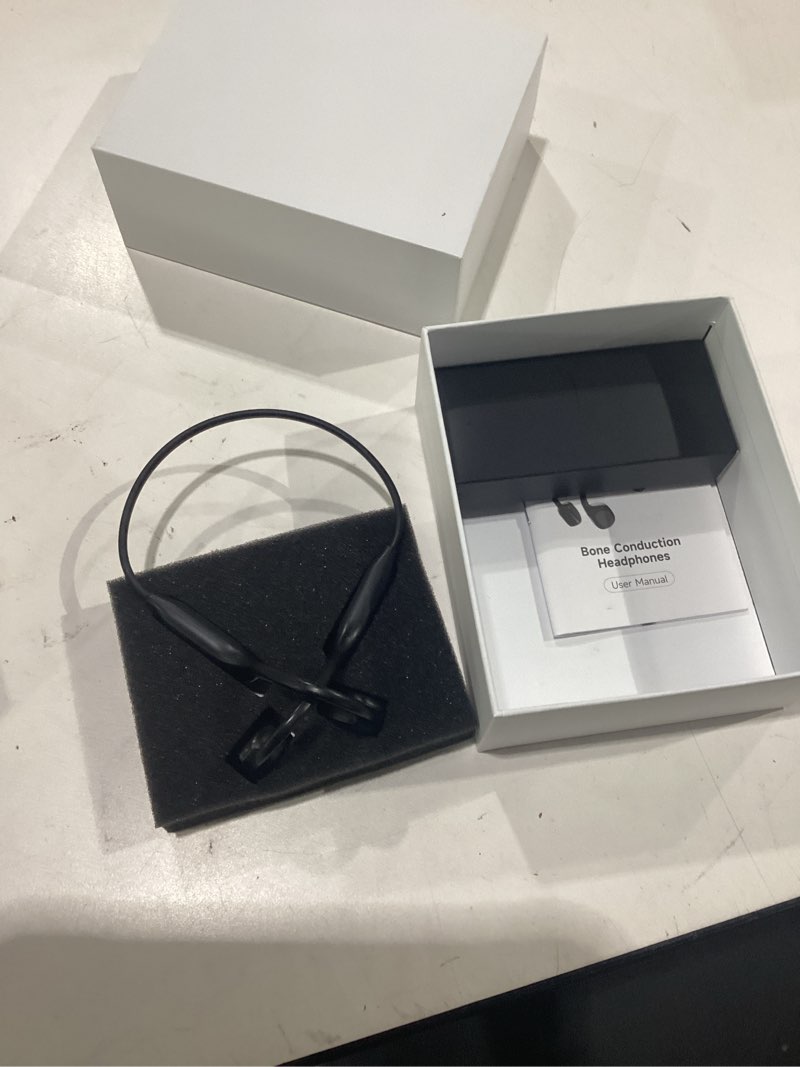 Condition photo showing New/Like New for ifecco bone conduction headphones bluetooth 6.0 - ip67 waterproof bone conduction headphones with mic,wireless open ear earbuds for running gym walking cycling (black)