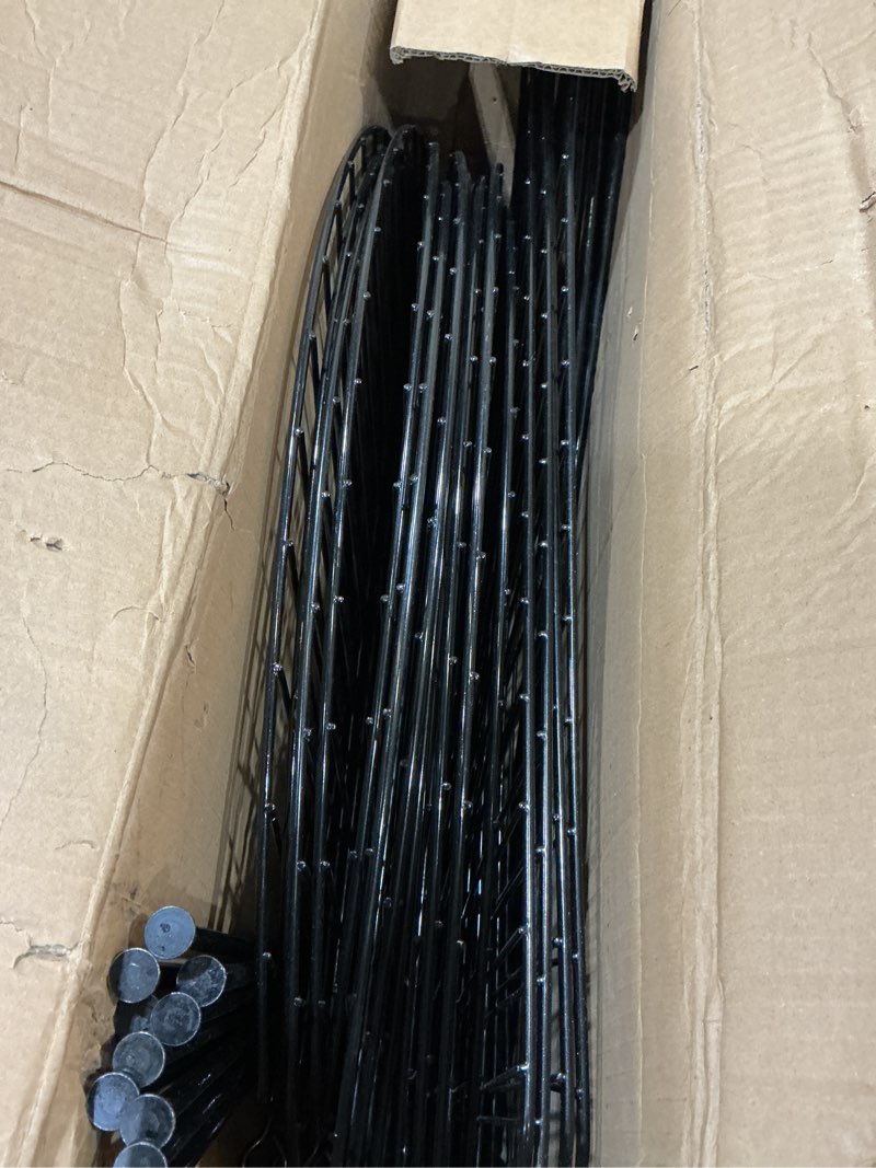 Condition photo showing New/Like New for adavin garden fence animal barrier with gate 32 in(h)×35 ft(l) 16 panels,rustproof metal wire tall fencing border for dogs rabbits,outdoor no dig pet fences,black flower edging for yard,arched 32in(h)x27in(l) 15 panels+1 gate