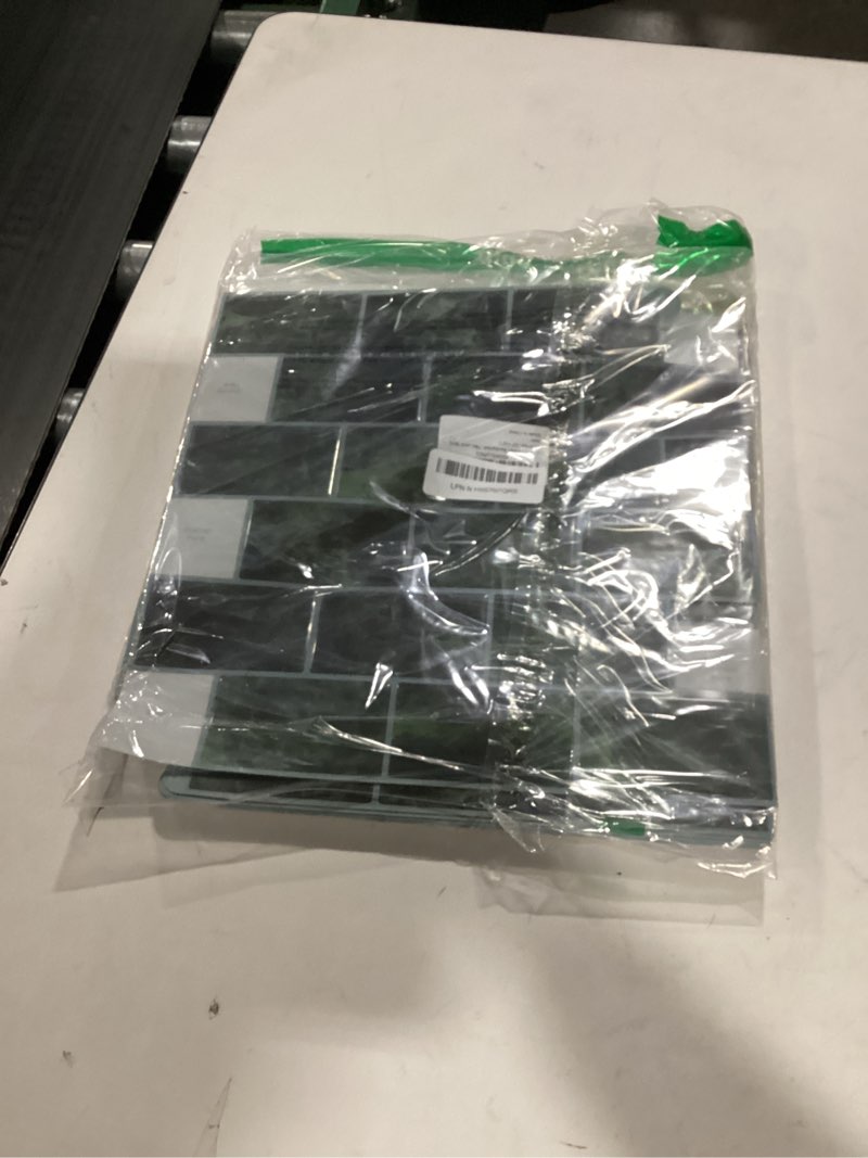 DEWOO Dark Green Peel and Stick Subway Tile Backsplash Self Adhesive Brick Stickers for Kitchen Bath