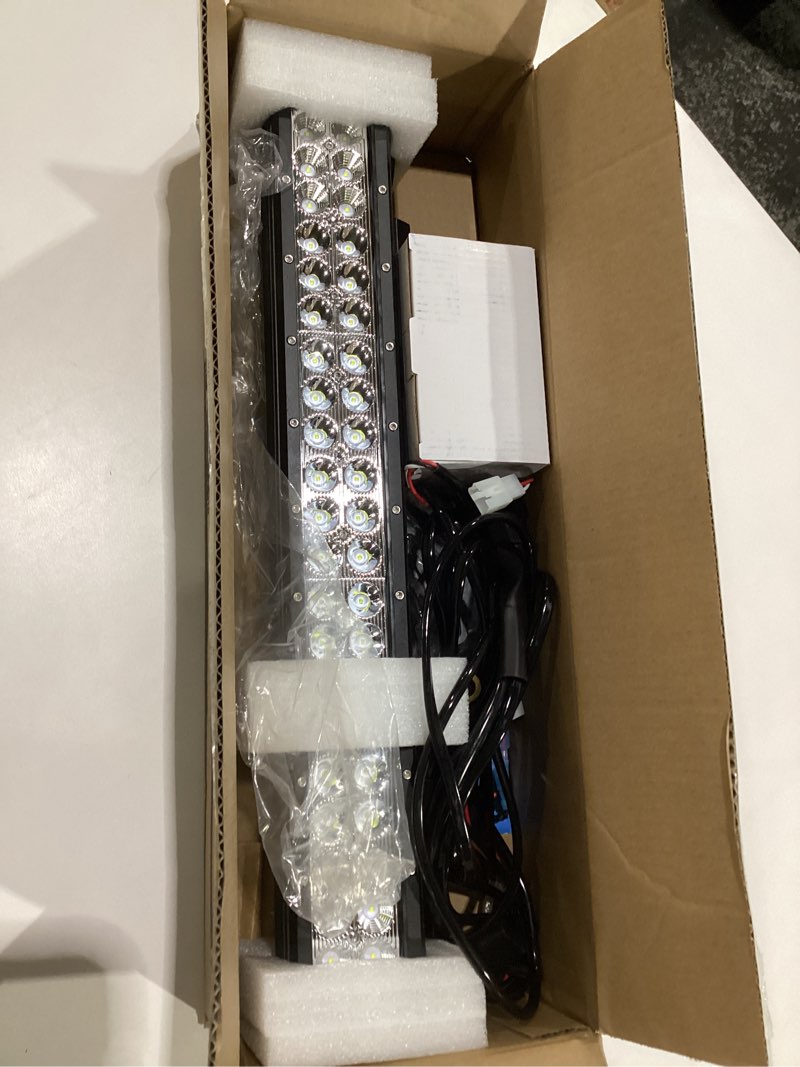 Condition photo showing New/Like New for Nilight 20 Inch 126W Spot Flood Combo LED Light Bars Off-Road Light Mounting Bracket Horizontal Bar Tube Clamp with Off Road Wiring Harness, 2 Years Warranty, White