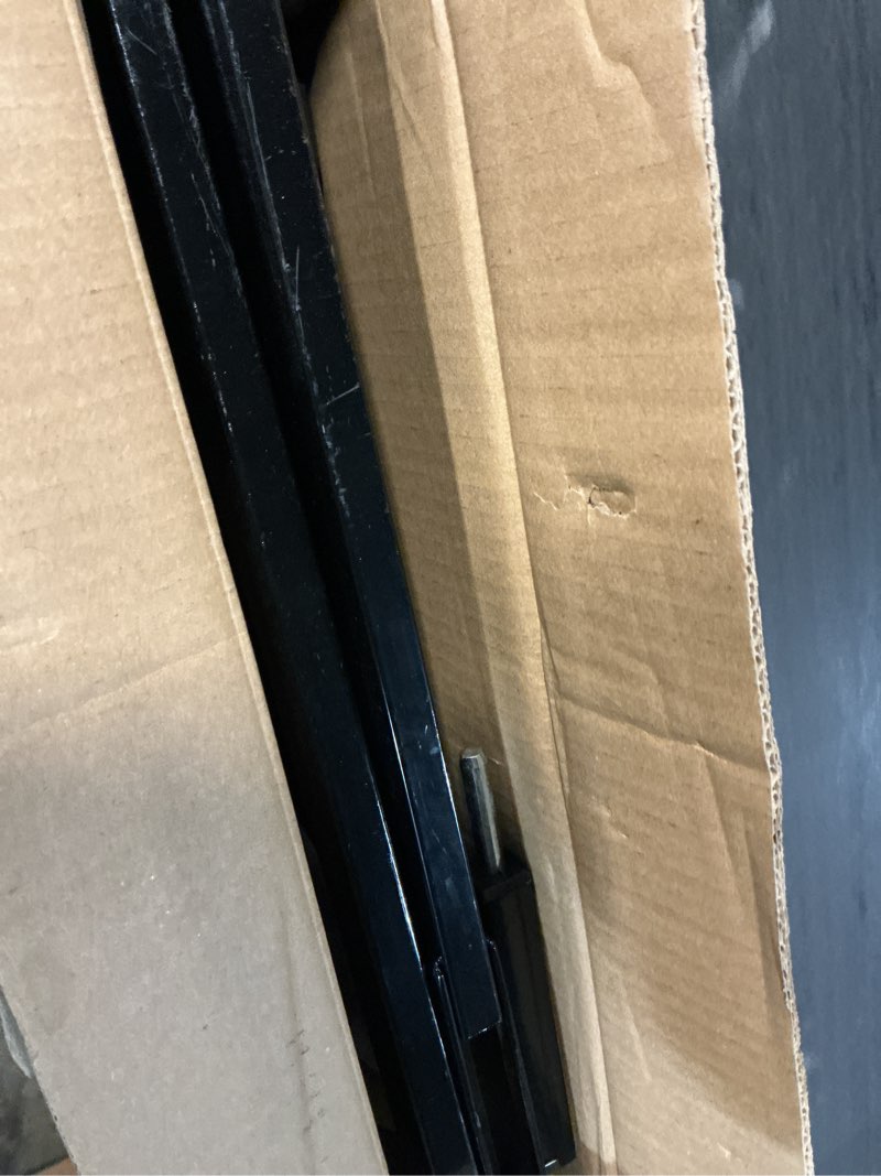 Condition photo showing As Is for Regalo Safety 36" Extra Tall Baby Gate for Doorways & Bottom of Stairs, Pressure Mounted Walk Through Gate for Babies, Toddlers & Pets, Tested & Safe for 30 Years, American Designed, American Owned Black 29-36.5"W x 36"H