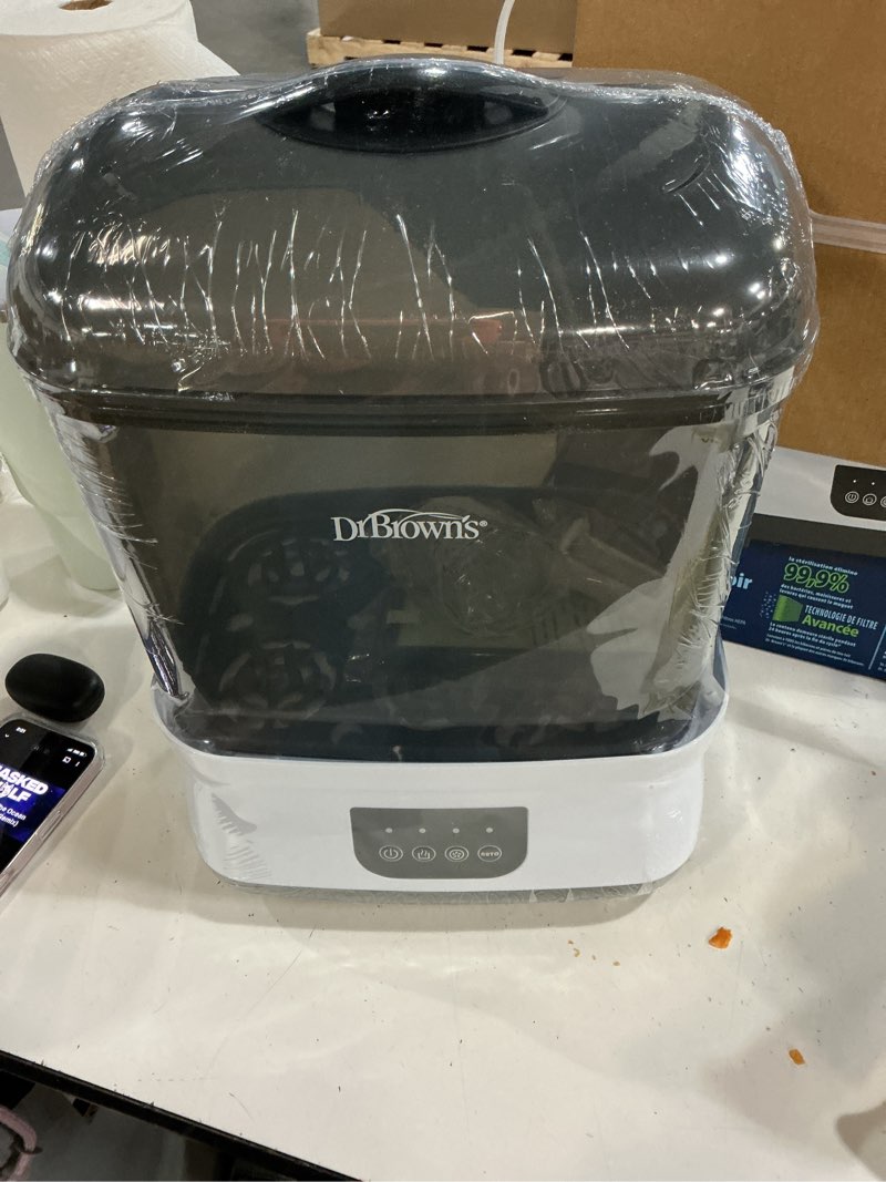Condition photo showing New/Like New for dr. brown's all-in-one sterilizer and dryer for baby bottles, parts and other newborn essentials