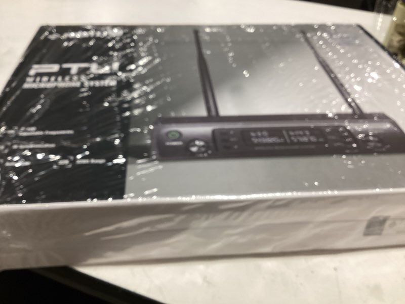 Condition photo showing New/Like New for phenyx pro dual uhf wireless microphone system?auto-scan cordless mic set w/ 2x100 frequencies, 2 bodypacks & headsets/lapel microphones for speaking, singing, church, dj (ptu-71-2b)