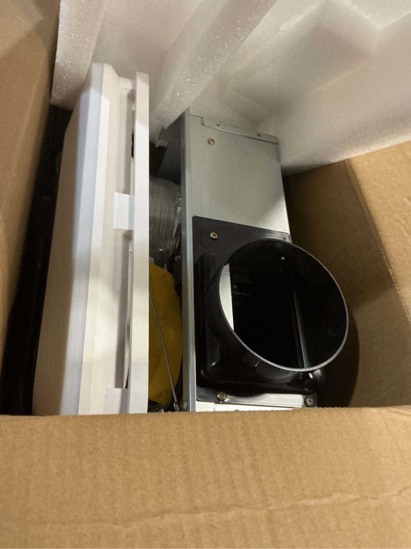 Condition photo showing Good Condition for bathroom exhaust fan with humidity sensor, 230 cfm 1.0 sone ventilation fan, 3 dynamic light and 3cct light (2700-4500-6500k), 11.22” x 11.22” mount, remote control (stellar night)