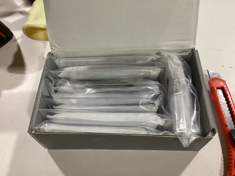 Amerdeco 10 Pack Brushed Satin Nickel Cabinet Pulls 3-3/4 Inch Hole Centers Kitchen Cabinet Handles 