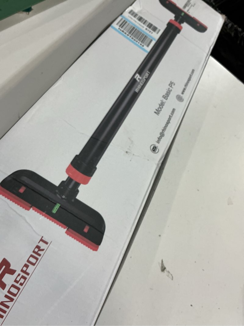Condition photo showing Good Condition for rhinosport door pull up bar doorway no-screw from 69-92 cm (27.1in-36.2in) workout equipment for home gym upper body workout non-slip 2x extra foam padding for ultimate door frame protection red