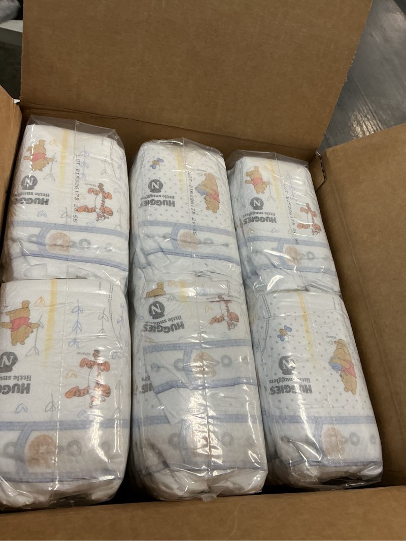 Condition photo showing New/Like New for Huggies Size Newborn Diapers, Little Snugglers Baby Diapers, Size Newborn (up to 10 lbs), 144 Count, Packaging May Vary
