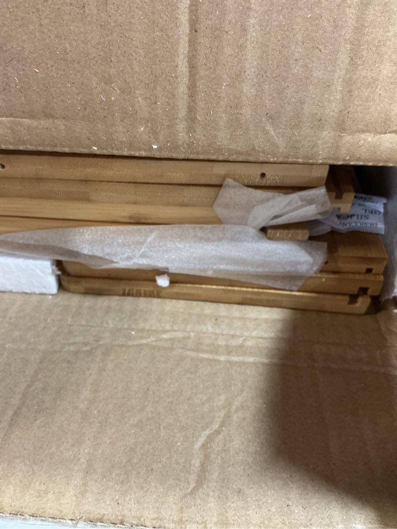 Condition photo showing Good Condition for extra large bamboo bread box for kitchen countertop, dual-layer breadbox provides double the bread storage space, holds multiple loaves, durable & beautiful with frosted acrylic panels