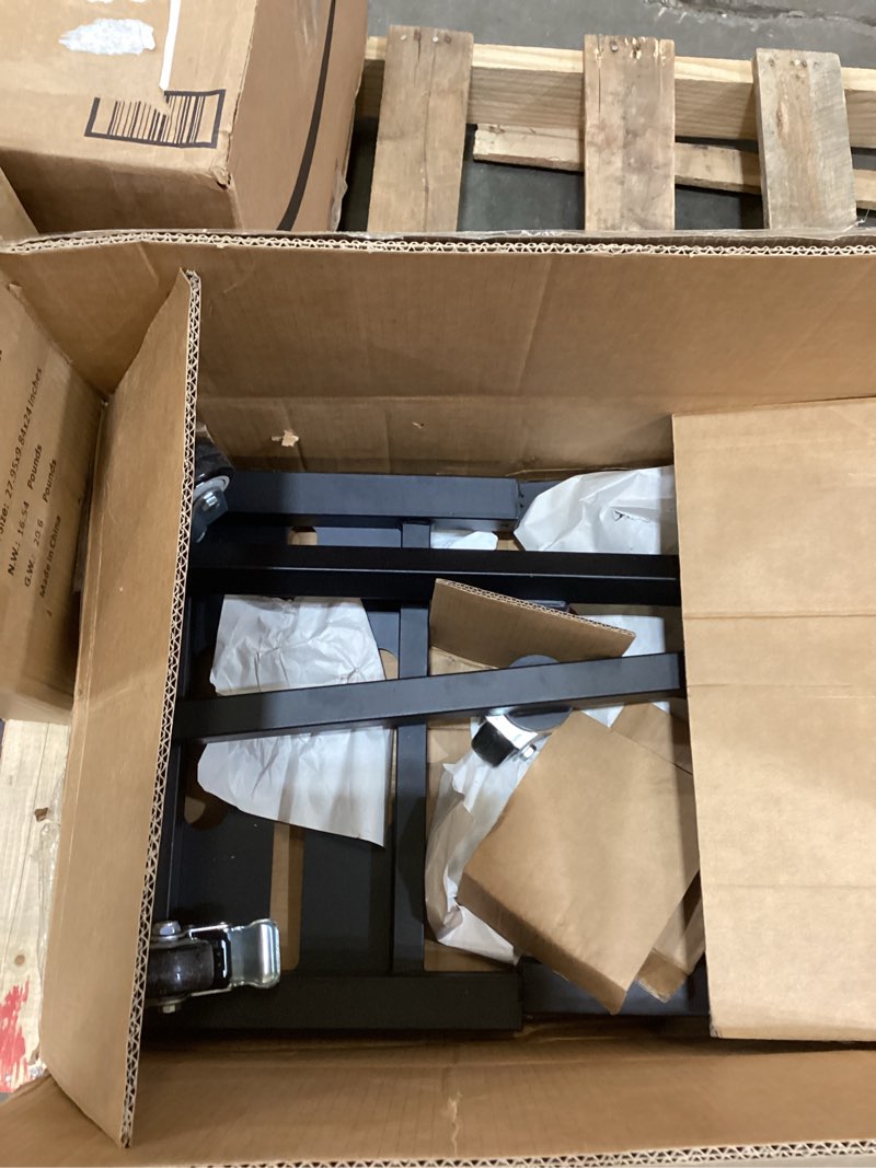 Condition photo showing As Is for kedsum 2000lbs heavy duty moving dolly with 6 swivel wheels, furniture dolly with 100% thicken steel frame, expandable appliance dolly cart up to 43.6" wide, all terrain used for building materials 2.5“ wheel