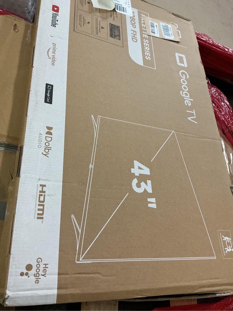 Condition photo showing Good Condition for fpd 43-inch smart tv google tv 1080p full hd with google play and chromecast built-in, hdr 10, dolby audio, voice remote, stream live tv(palette-series, cg43-p3, 2024 model)