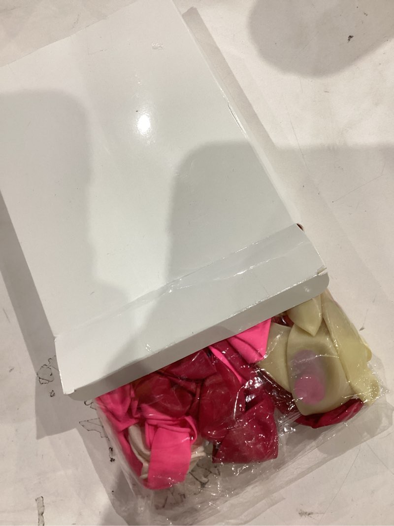 Condition photo showing New/Like New for HyDren 108 Pieces Breast Cancer Awareness Decorations Balloons Arch Garland Kit 12 10 5 Inch Pink White Confetti Latex Pink Ribbon Foil Balloons for Pink Ribbon Party Decoration Supplies