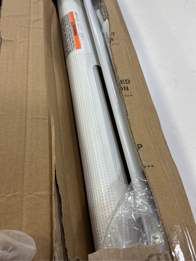 Condition photo showing As Is for Retractable Baby Gate Perma Child Safety 33" Tall x 55” Wide, Mesh, for Stairs, Doorways, Dogs, Pets, Indoor, Outdoor, One-Handed Operation, Locking, Easy Install, Hardware Mount, White White 33" Tall x 55" Wide