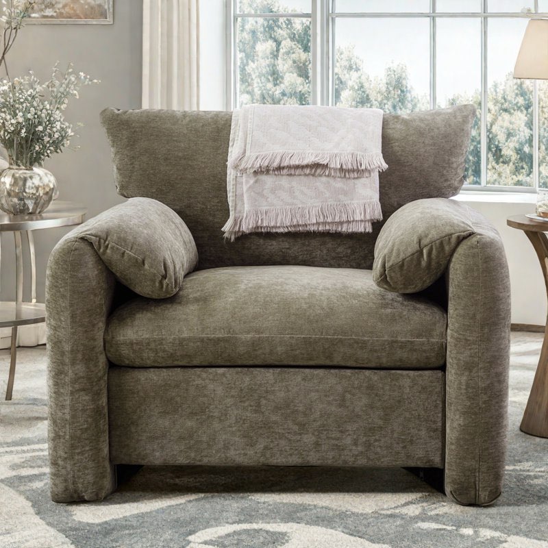 *incomplete,box 1/2 only* Marithza 38.6'' W Oversized Armchair Accent Chair 