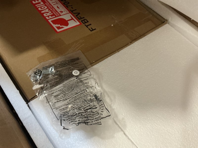 Condition photo showing Good Condition for FUFU&GAGA White Wood Makeup Vanity Desk with 9 Drawers, Glass Top, LED Lighted Tri-Fold Mirror & Hidden Storage Shelves (43.3 in. W x 53.9 in. H x 19.7 in. D), White