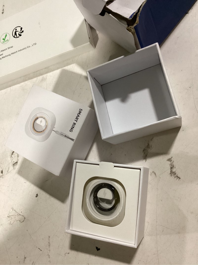 Condition photo showing Good Condition for oura ring 5 - black - size 8 - world’s smallest smart ring - sleep, activity, women’s health, ai advisor, 1 week of battery life, size before you buy, android & ios compatible ring 8 black