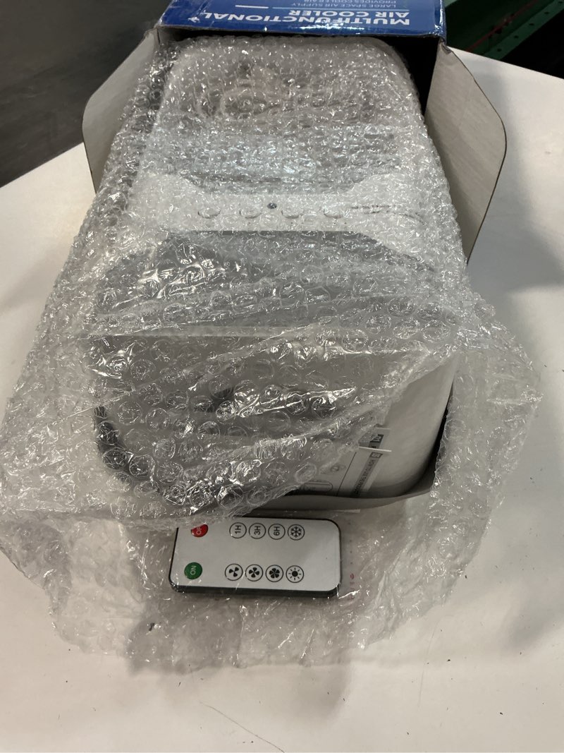 Condition photo showing New/Like New for portable air conditioners, air conditioner, dual nozzle ac unit with remote control, 1600ml tank, 3 speeds, timer & 70° adjustable airflow, evaporative mini air conditioner for bedroom, office camping