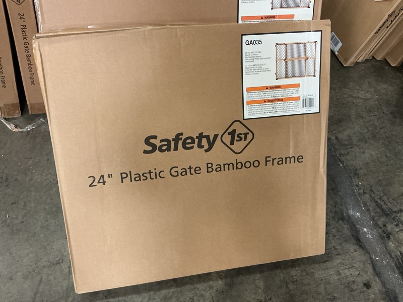 Condition photo showing New/Like New for safety 1st multicolored 24 in. h x 28-42 in. w wood child safety gate