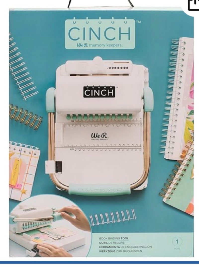 we r memory keepers cinch book binding machine version 2, mint, easy to use, slide ruler, spiral binding, professional books, notebooks, calendars