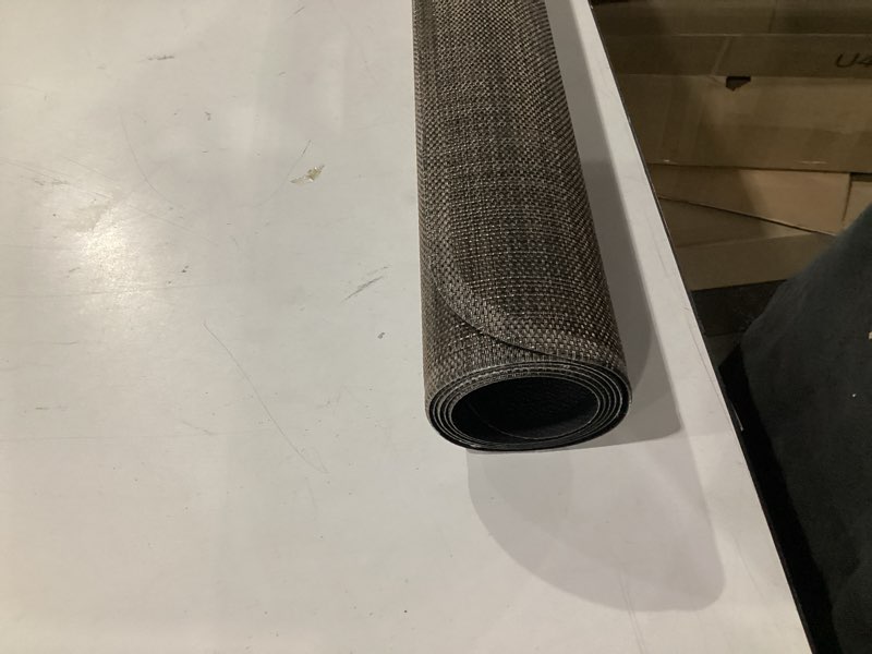 Condition photo showing As Is for sycoodeal office chair mat for hardwood & tile floor, 36" x 48" heavy duty computer gaming chair mat for rolling chairs non-curve, anti-slip, floor protector for home office (coffee) 36*48" coffee