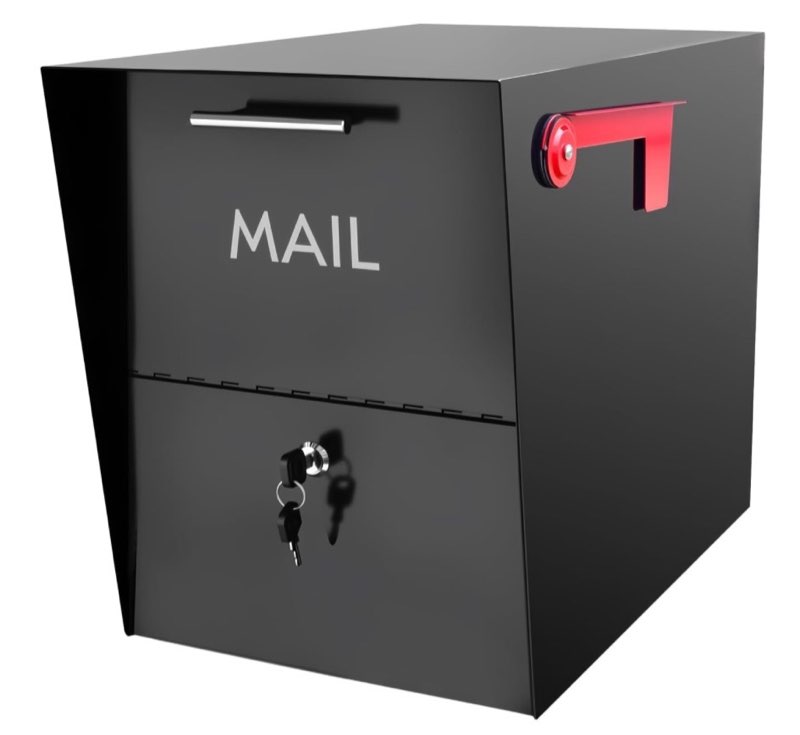 HLILBTE XL Post-Mount Mailbox, Weather Resistant, Large Outdoor Mailboxes, Galvanized Steel Heavy Du