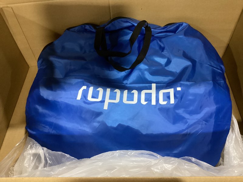 Condition photo showing Good Condition for ropoda pop up tent 83inches x 48inches x 48inches, upgrade privacy tent, porta-potty tent includes 1 removable bottom, 8 stakes, 1 removable rain cover, 1 carrying bag blue