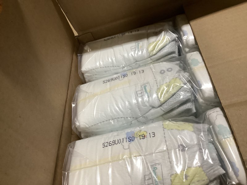 Condition photo showing New/Like New for pampers swaddlers diapers, size 1 (8-14 lbs), 198 count, absorbent, keeps baby dry and comfortable, skin safe disposable baby diaper (packaging may vary)