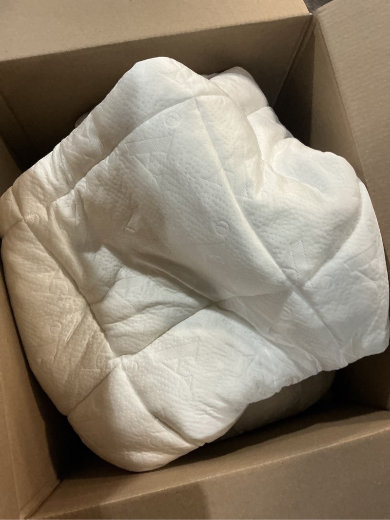Condition photo showing Good Condition for masvis king size dual layer 4 inch memory foam mattress topper, 2 inch gel memory foam and 2 inch cooling pillow top mattress pad cover for back pain, medium support white king