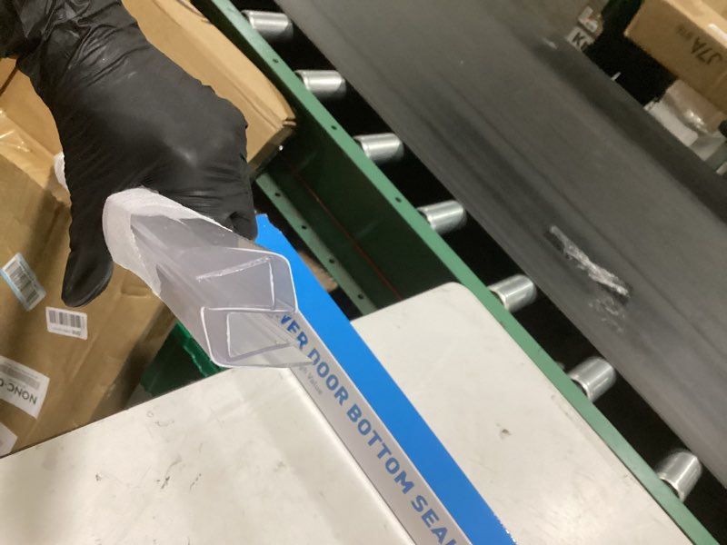 Condition photo showing Good Condition for sliding shower door bottom seal, 2 pcs 3/8" x 36" sliding shower door sweep for 3/8inch glass, frameless glass door seal strip stop shower leaks and create a water barrier for 3/8" glass